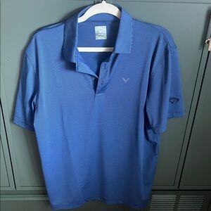 Callaway Men's Striped Blue Polo Shirt